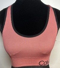 NWT Calvin Klein Modern Cotton Ribbed Padded Lift Sports Bra 39.99 Size Small