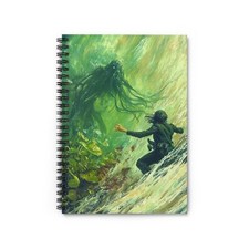 Cthulhu Mythos Spiral Notebook, Journal for Writers, Lovecraftian Gift, Art