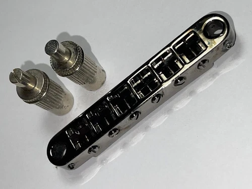 TonePros Licensed Nashville Tune-O-Matic Guitar Bridge Black Nickel