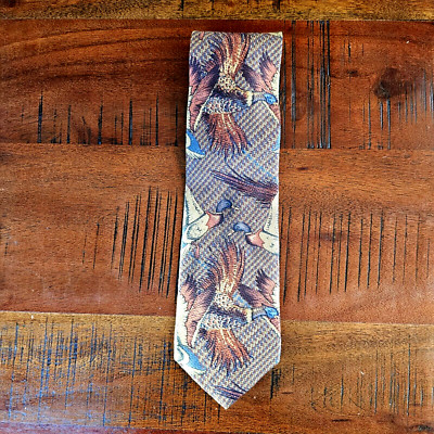 Valentino Giovanni Men's 100% Silk Necktie Designer Ducks