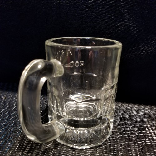 A & W Root Beer Embossed Raised Letter Logo Baby Mini Root Beer Mug 4oz-3 1/4" T - Picture 2 of 5