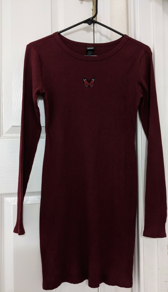 Women's Wild Fable Burgandy Long Sleeve Knit Dress Size S NEW | eBay Women's Wild Fable Burgandy Long Sleeve Knit Dress Size S NEW | eBay