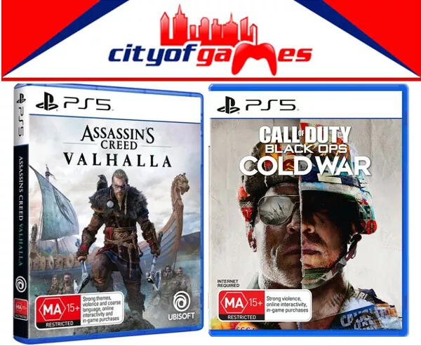 Assassins Creed Valhalla & Call of Duty Black Ops Cold War PS5 Game Bundle