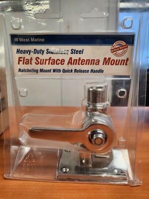 West Marine, Flat Surface Antenna Mount, 1986868, NEW