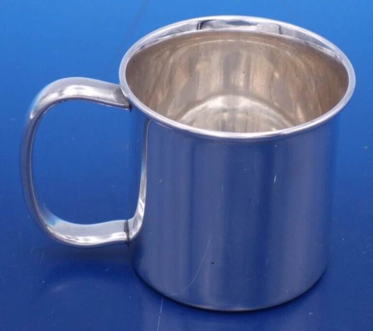 Taza infantil vintage de plata de ley de Lunt #117 Foto 2 de 4