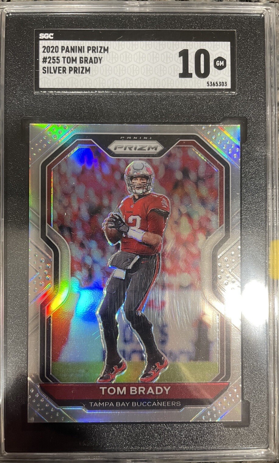 2020 Panini Prizm TOM BRADY Tampa Bay Buccaneers Silver SP #255 Gem Mint SGC 10!