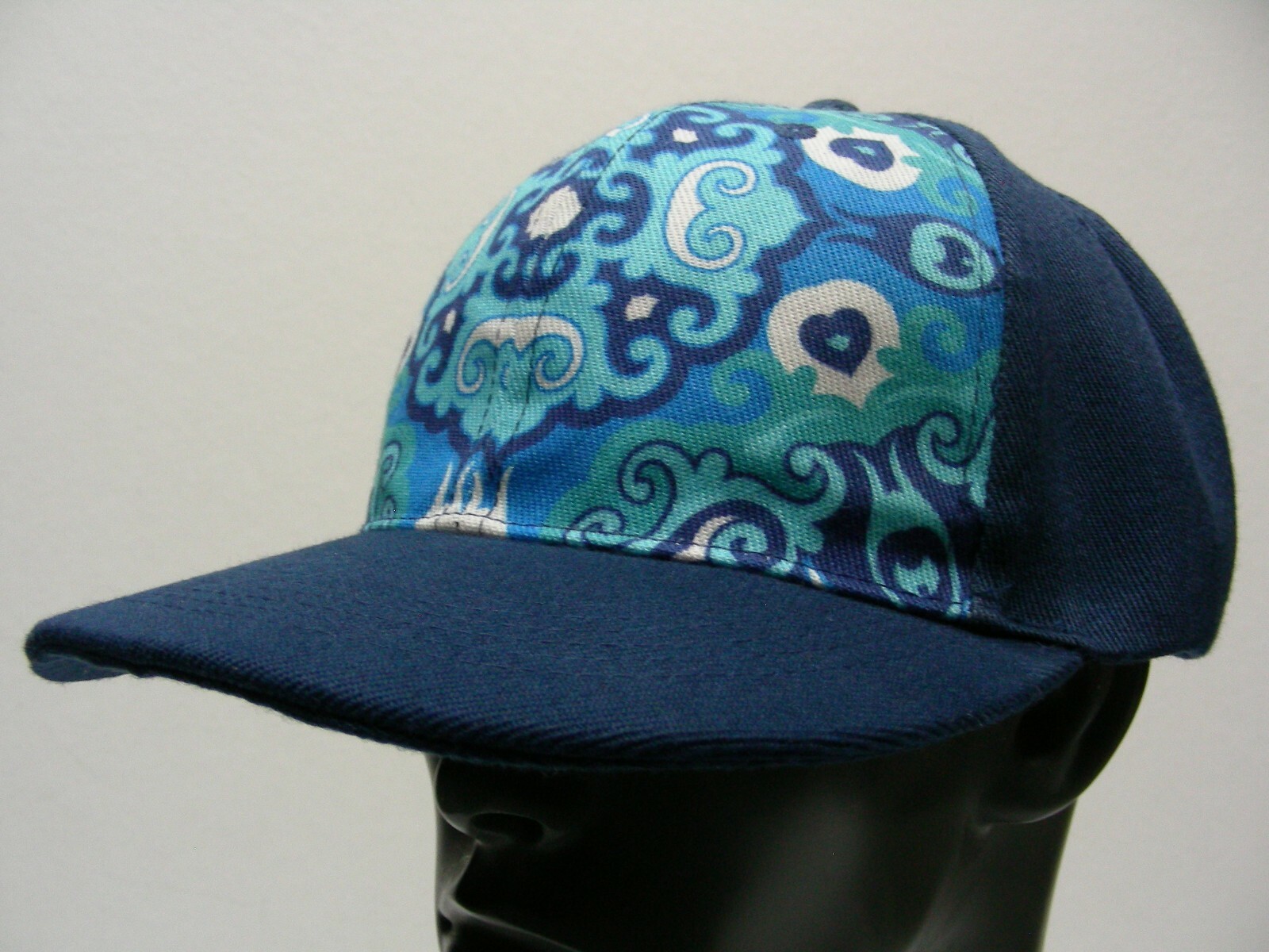 BLUE GEOMETRIC PATTERNED - ONE SIZE ADJUSTABLE SN… - image 6