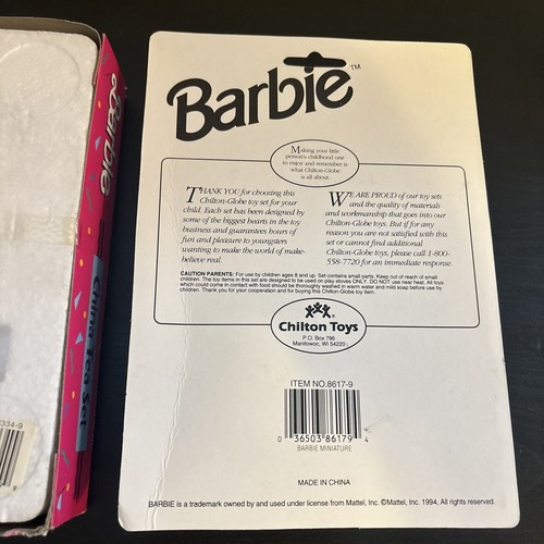 1989 Vintage Barbie Doll House China Tea Set 12 pieces in original box - Picture 7 of 7