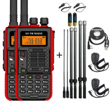2set Baofeng X5 Plus Dual Band Walkie Talkie Long Range Two Way Ham Radios 128ch