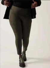 Athleta Headlands Hybrid Cargo II Tight-Aspen Olive-Plus Size 26-NWT