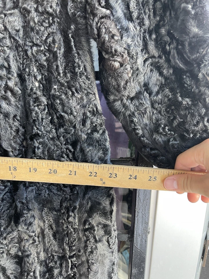 Abrigo de piel de cordero persa Fritz Schulz Munchen vintage verdadero de colección años 50 para mujer Foto 4 de 4