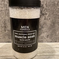 Men Formula 100 Natural Dead Sea Muscle Soak Aloe Vera  Patchouli Oil 32 oz