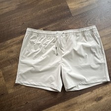 Member's Mark Men's Drawstring Pockets Tech Pull On Short 4X NEW Khaki
