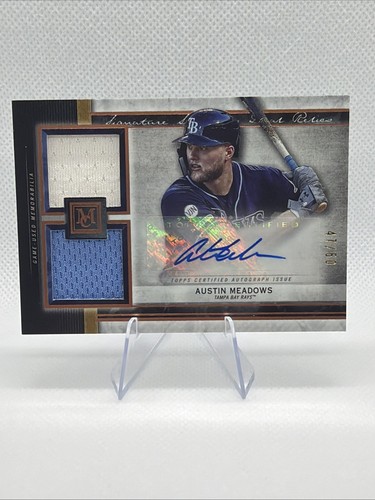 2020 Topps Museum Collection Game Used Relic Auto 47/50 Austin Meadows #SSDA-AM