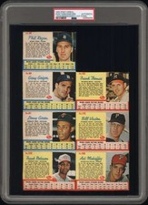 1962 Post Cereal 7 Card Panel HC F. Robinson / Virdon / Regan PSA 0 Auth (6056)