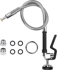 Pre Rinse Hose with Spray Valve 38 Inch Flexible Stainless Steel Hose with Spray