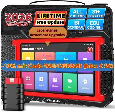 KINGBOLEN K7 OBD2 Diagnosegerät Scanner Alle System Active Test ECU-Codierung DE