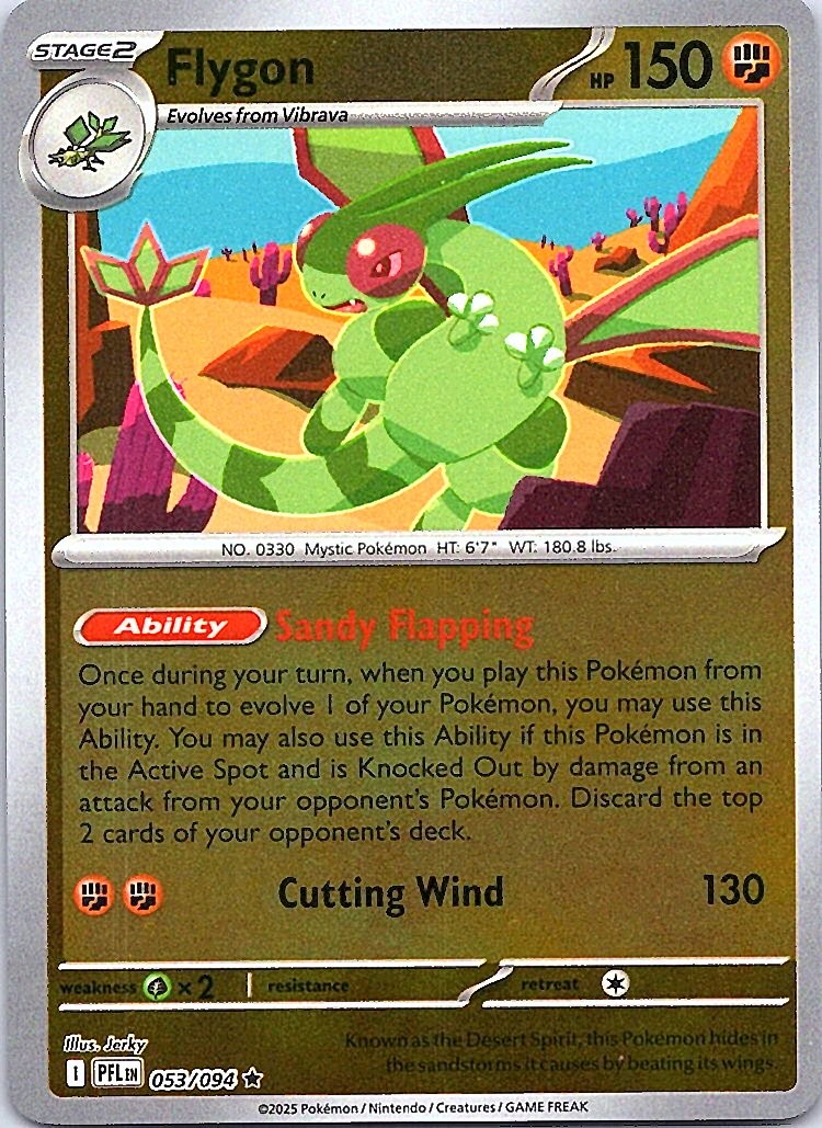 Flygon Rare Fighting Reverse Holo ME02: Phantasmal Flames 053/094 NM