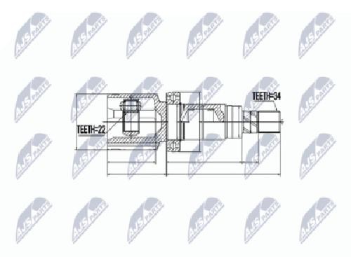 JOINT KIT DRIVE SHAFT NPW-FR-052 FOR FORD GRAND/C-MAX FOCUS/III/Hatchback/Van - Image 3