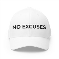 Gorra de papá No Excuses - Sombrero de gimnasio bordado - Regalo de entrenamiento motivacional