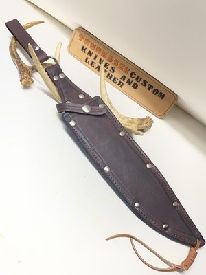 Custom Leather { Cold Steel-LAREDO BOWIE } Dangler style Knife Sheath- USA made