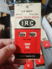 Vintage NOS IRC Pick Your Pack - Resistor 1/4 Watt 10% Carbon Comp Mil-R-11  