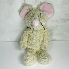Manhattan Toy Co Curlicues Mortey Mouse Fuzzy Shaggy Soft Plush Toy 12"