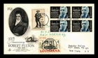 US COVER ROBERT FULTON 200TH ANNIVERSARY FDC BLOCK OF 4 COMBO ARTCRAFT