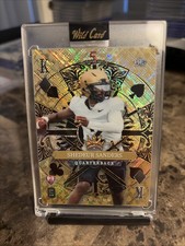 Wild Card Stacked Deck Travis Hunter B2B Shedeur Sanders 1/1 Gold Shimmer PRC