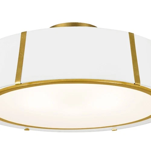 Crystorama Fulton 18" Wide Antique Gold Drum Ceiling Light - Picture 6 of 9