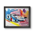 Original Abstract Car Painting Canvas Neo Expressionist Fine Art Decor 11x14 — photo 1