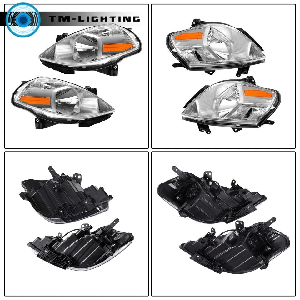 Faros halógenos cromados lado conductor y pasajero para Nissan Versa 2007-2011-2012 Foto 4 de 4