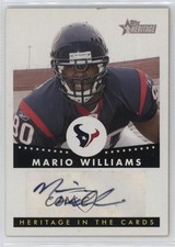 2006 Topps Heritage Heritage in the Cards Auto Mario Williams #HCA-MW Auto 00jz