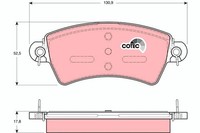 Trw Bremsbelagsatz Scheibenbremse Cotec GDB1385 FüR 7E Peugeot N3 N0 N5 7D 306