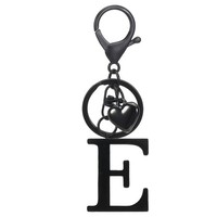 Herz Initial SchlüSselanhäNger FüR Backpack Charm, Schwarz
