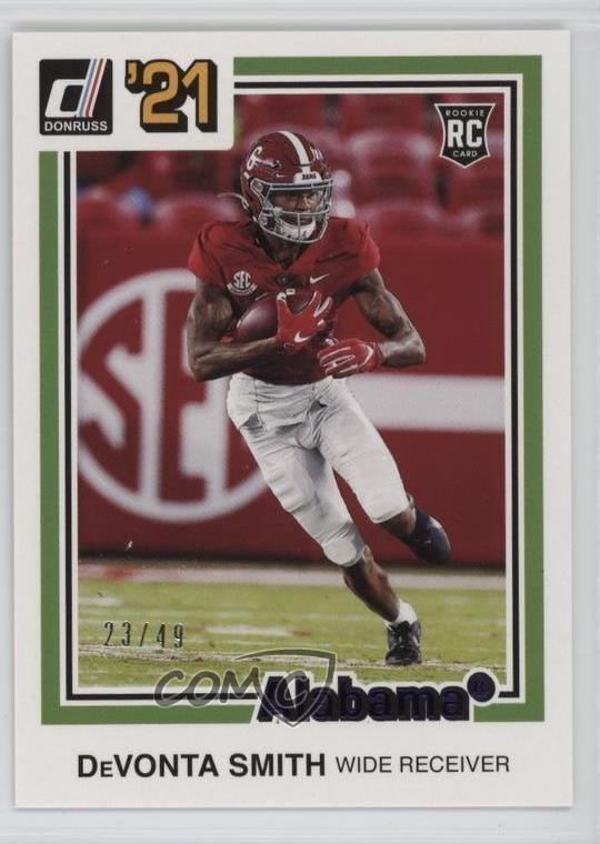 2021 Panini Chronicles Draft Picks Purple 23/49 DeVonta Smith #37 Rookie RC 1q03