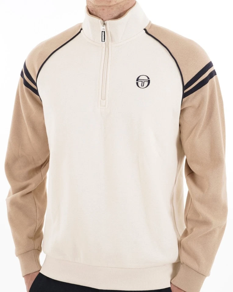 Sergio Tacchini Retro Qtr Zip Stone Gardenia - Image 3 of 4
