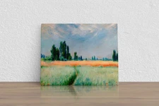 Claude Monet "The Wheat Field" Canvas Print Wall Art Home Decor