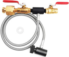 Paintball Co2 Tank Refill Adapter Hose to Fill 12Oz, 16Oz, 20Oz Co2 Dual Valve B