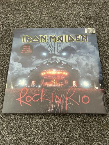 IRON MAIDEN - Rock In Rio(UK 2002 SEALED TRIPLE PICTURE DISC VINYL ALBUM / MINT)