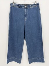 LOFT Jean Wide Leg Denim Trouser High Rise Size 14 / 32