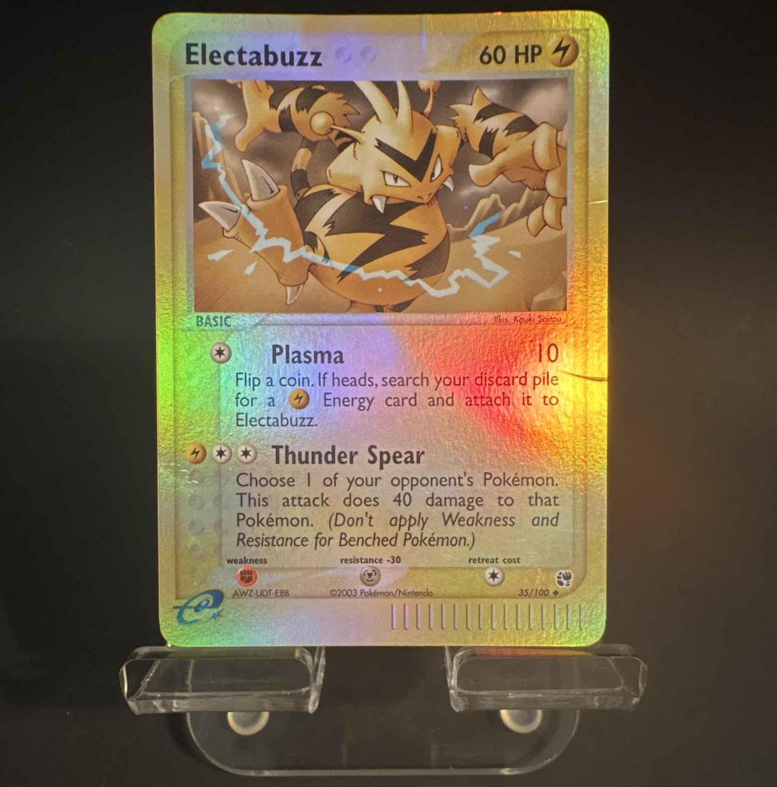 Electabuzz 35/100 EX Sandstorm Reverse Holo Uncommon Eng 2003