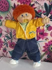 Fuzzy Jesmar Cabbage Patch Doll Headmold 4 in Jesmar Outfit.