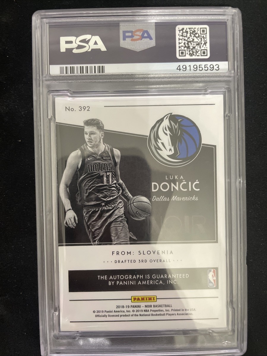 2018-19 Panini Noir - Rookie Autographs Luka Dončić #392 /99 (AU