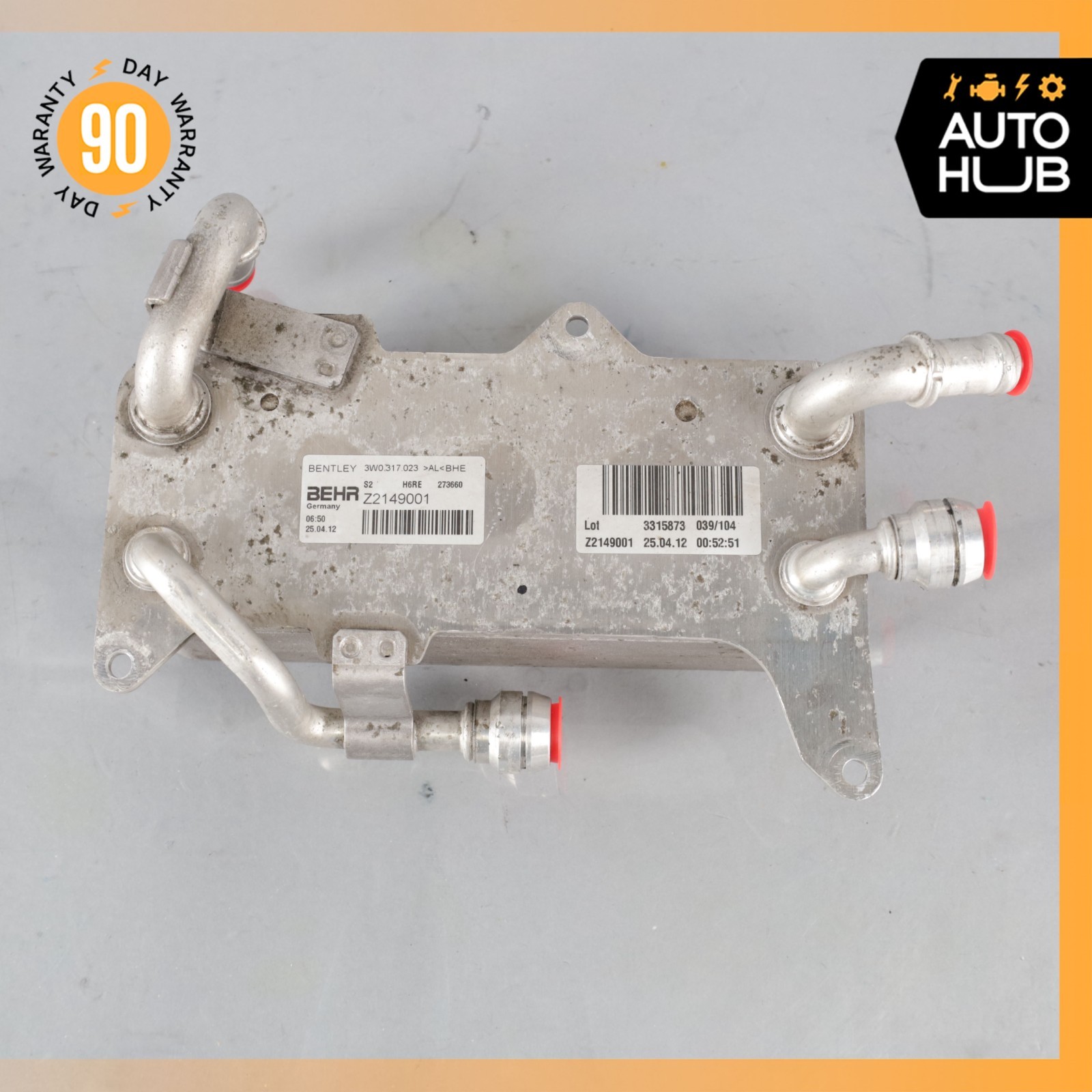 13-15 Bentley Continental GT GTC 4.0L V8 Transmission Oil Heat Exchanger OEM 73k