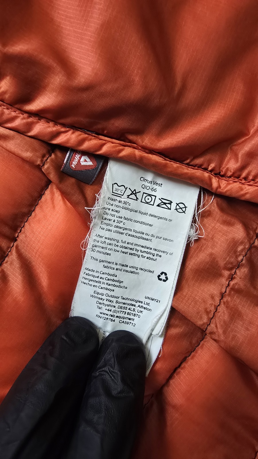 Rab Cirrus Packable Pertex Quantum Primaloft Vest… - image 16