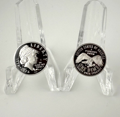 2026 S Silver Proof Dime - SemiQuincentennial US Mint - Dual Date!