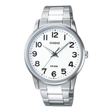 Casio Men s Classic White Face Analog Watch with Steel Bracelet - MTP-1303D-7BV