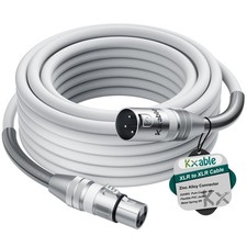 Premium 15ft XLR Male to Female Mic Cable, Heavy Duty 22AWG OFC, Shielded, Zi...