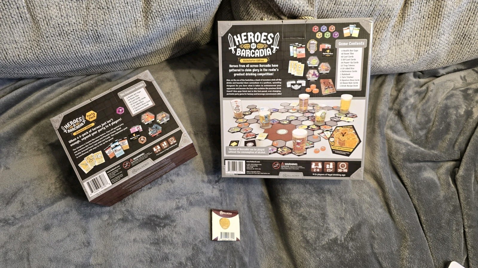 Heroes of Barcadia Board Game – Original Kickstarter Edition + Party Pack